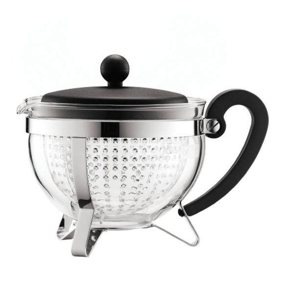 Bodum 1975-01 1000ml Black,Transparent teapot