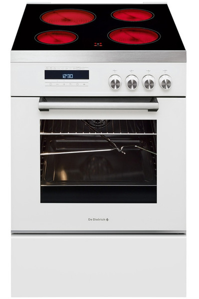 De Dietrich DCV1568W Freestanding Ceramic hob A White cooker