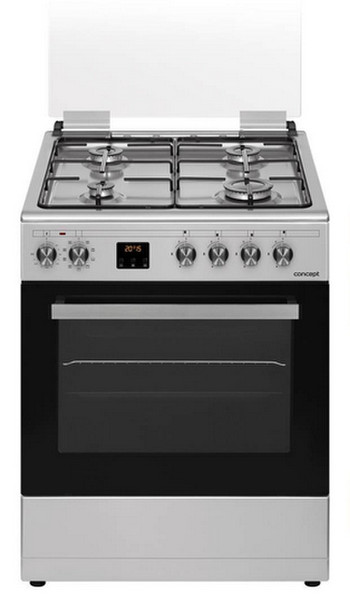 Concept SVK6060ss Freestanding Gas hob A Black,Stainless steel