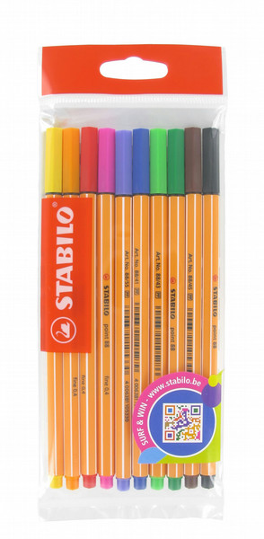 Stabilo 10 Pack Point 88 Multi 10Stück(e) Fineliner