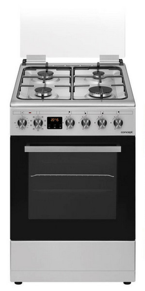 Concept SVK7050ss Freestanding Gas hob A Black,Stainless steel