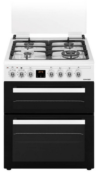 Concept SVKD6560 Freestanding Gas hob A Black,White cooker