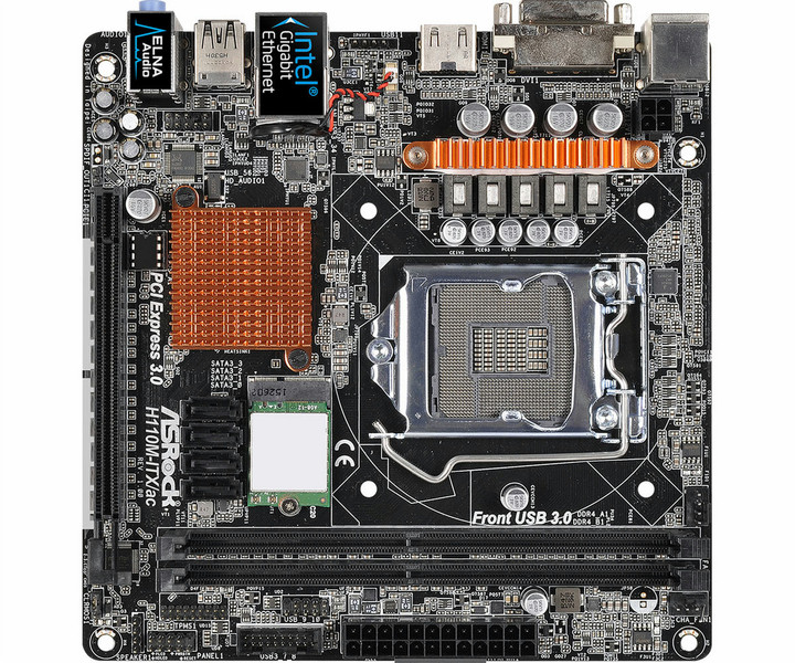 Asrock H110M-ITX/ac Intel H110 LGA1151 Mini ITX motherboard