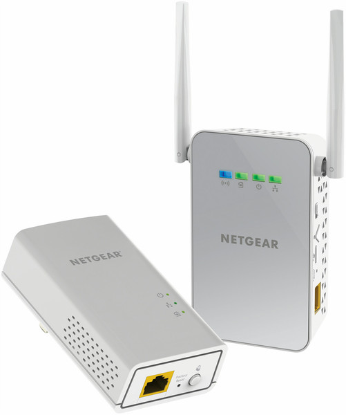 Netgear PowerLINE 1000 + WiFi Eingebauter Ethernet-Anschluss WLAN Weiß 2Stück(e) PowerLine Netzwerkadapter