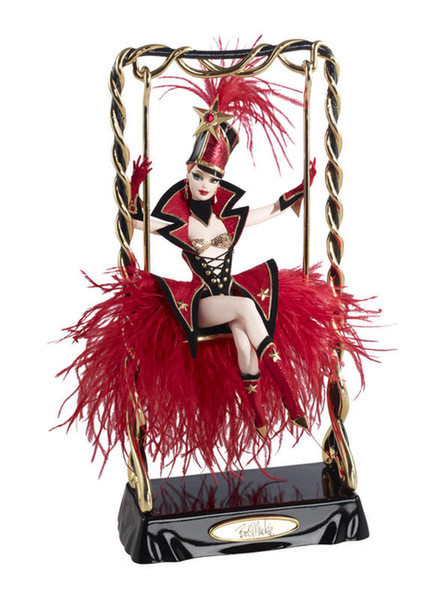 Bob Mackie Circus Barbie Doll Beige,Black,Red doll