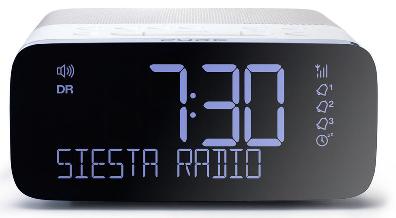 Pure Siesta Rise Clock Analog & digital Black,Silver,White