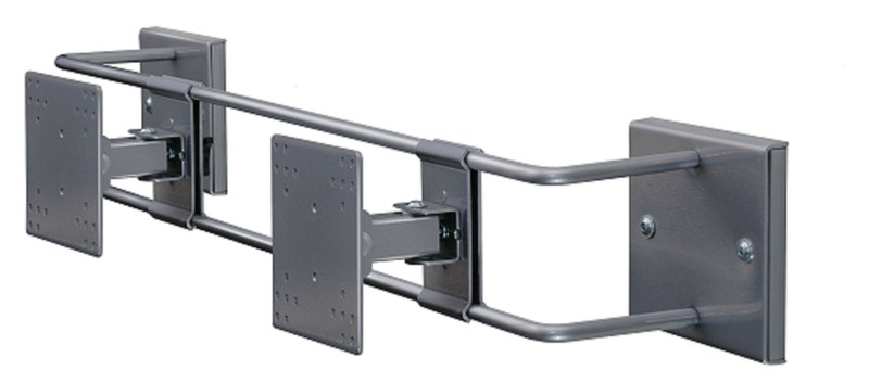 R-Go Tools Double Screen Wall Bracket, adjustable, silver