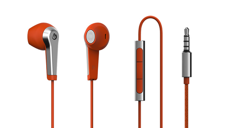 Lumigon H2-OS In-ear Binaural Wired Orange,Silver mobile headset
