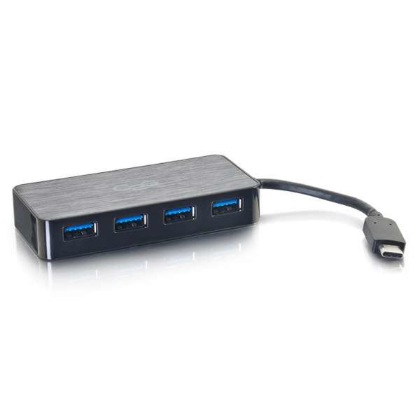 C2G 29327 USB 3.0 (3.1 Gen 1) Type-C 5000Мбит/с Черный хаб-разветвитель