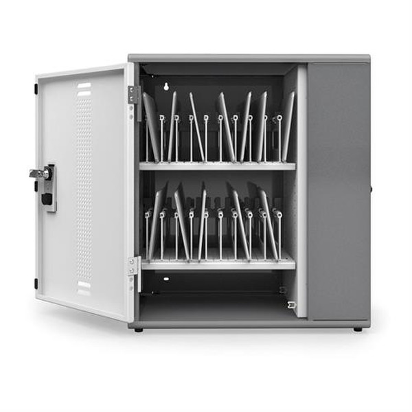 Ergotron YESCABGMPW Portable device management cabinet Серый, Белый тележки / шкаф управления портативными устройствами
