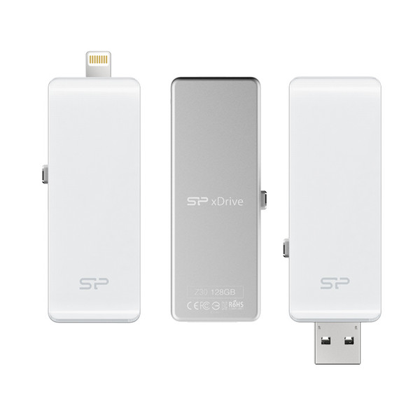 Silicon Power xDrive Z30 128GB 128ГБ USB 3.0/Lightning Белый USB флеш накопитель