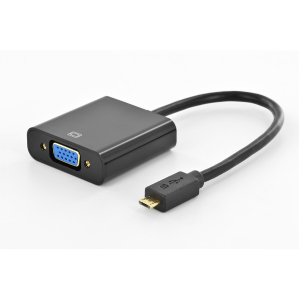 Uniformatic 0.2m VGA/Micro USB Micro USB VGA Schwarz