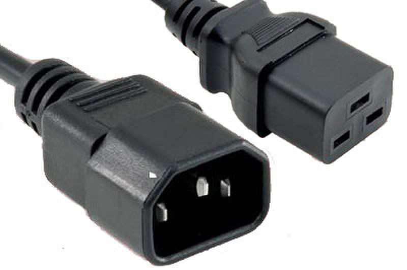 Uniformatic 46071 1m C19 coupler C14 coupler Black power cable