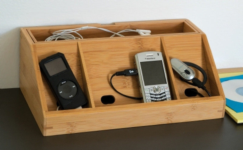 Lipper 812 Desktop mounted Wood Wood charging station organizer