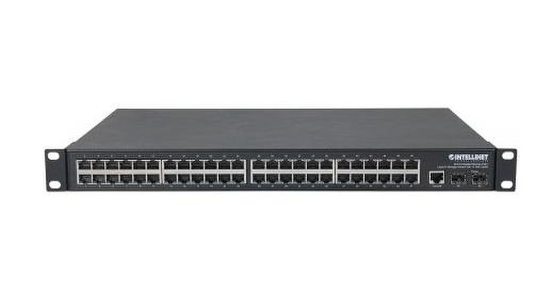 Intellinet 561112 Управляемый L2+ Gigabit Ethernet (10/100/1000) Power over Ethernet (PoE) Черный сетевой коммутатор