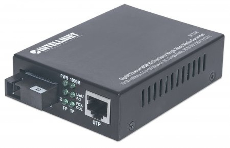Intellinet 545068 1000Mbit/s Single-mode Black network media converter