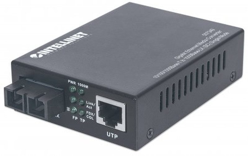 Intellinet 507349 1000Мбит/с 1310нм Single-mode Черный сетевой медиа конвертор