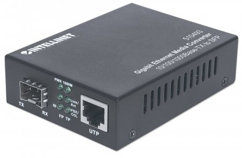 Intellinet 510493 1000Мбит/с Multi-mode,Single-mode Черный сетевой медиа конвертор