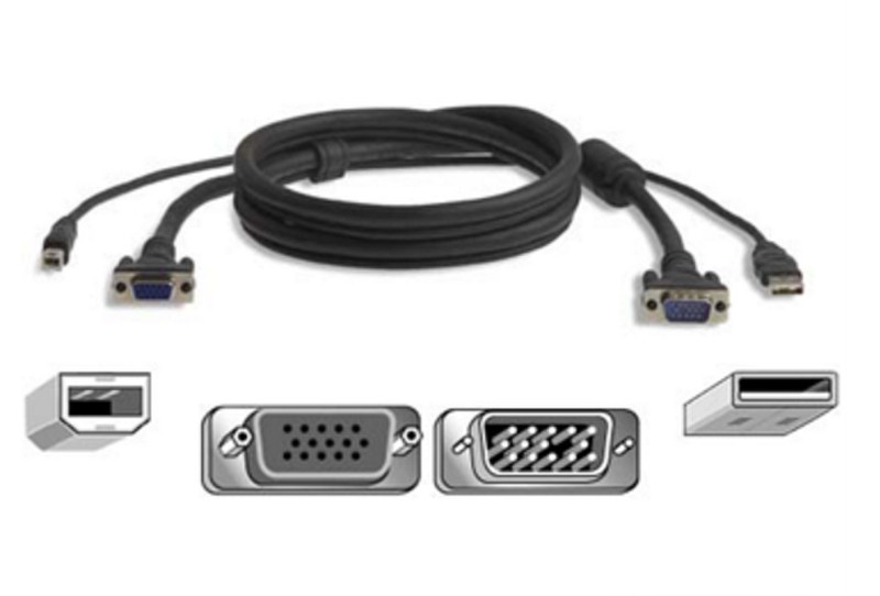 Linksys F3X1962b06 1.8m Schwarz Tastatur/Video/Maus (KVM)-Kabel