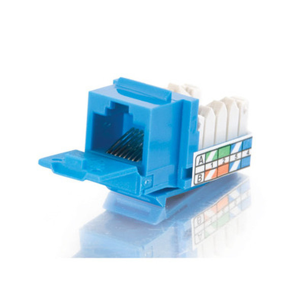 C2G 90° Cat5E RJ45 UTP Keystone Jack - Blue Blau Drahtverbinder