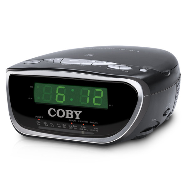 Coby CDRA147 Black alarm clock