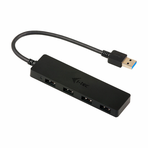 iTEC U3HUB404 USB 3.0 (3.1 Gen 1) Type-A 5000Мбит/с Черный хаб-разветвитель