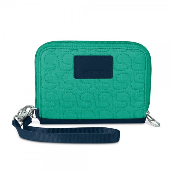 Pacsafe W100 Female Leather,Polyester Turquoise wallet