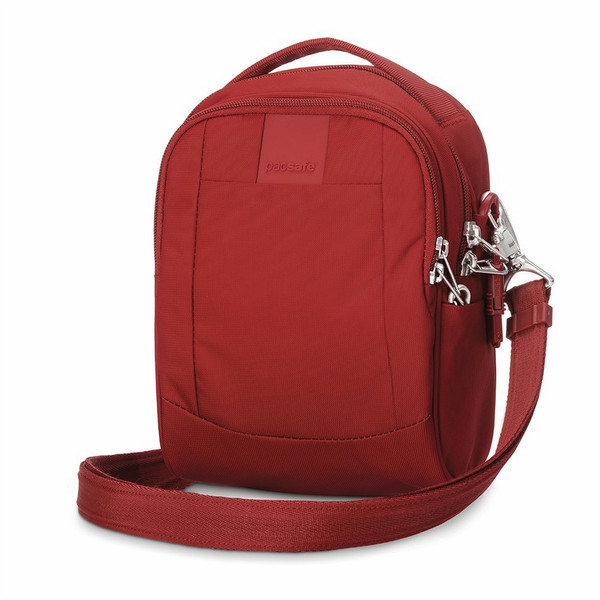 Pacsafe LS100 Red Faux leather,Nylon men's shoulder bag