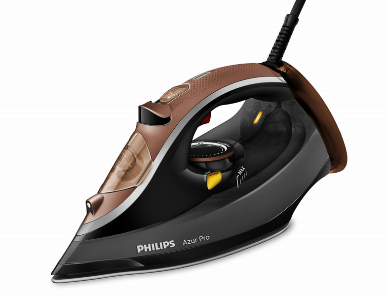 Philips Azur Pro GC4880/80 Steam iron T-ionicGlide soleplate 2800W Black,Brown iron