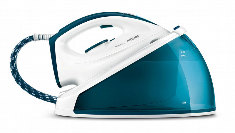 Philips SpeedCare GC6620/20 2400W 1.2L Ceramic soleplate Blue,White steam ironing station