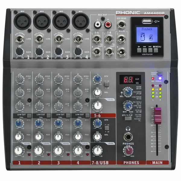 Phonic AM 440 DP DJ-Mixer