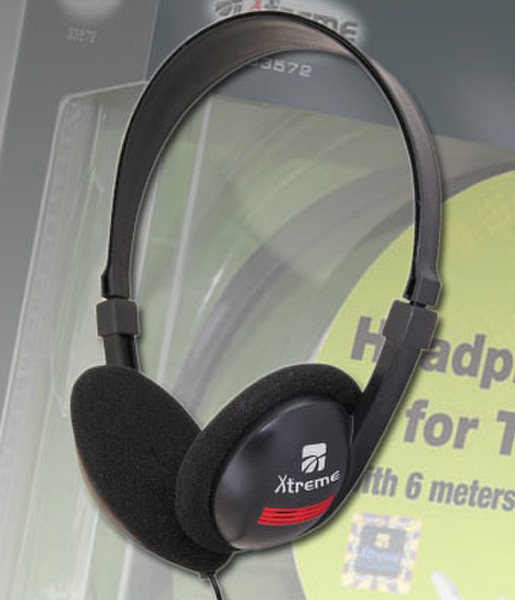 Xtreme 33572 Ohraufliegend Kopfband Schwarz Kopfhörer