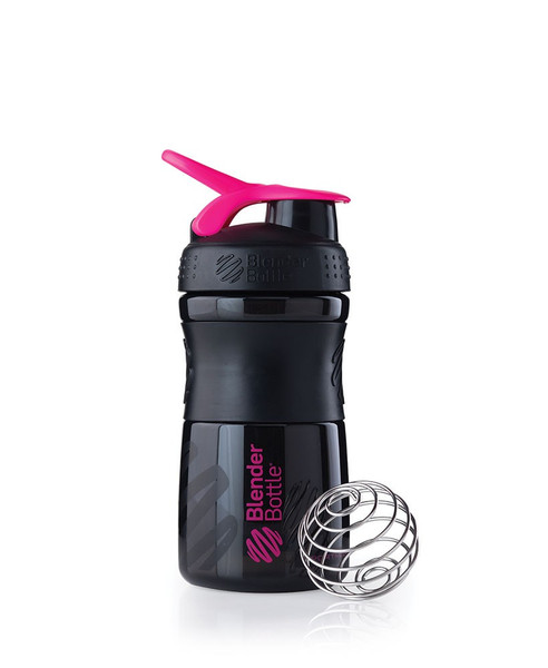 BlenderBottle SportMixer 590ml Black,Pink drinking bottle