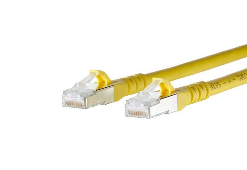 METZ CONNECT 1308455077-E 5м Cat6a S/FTP (S-STP) Желтый сетевой кабель