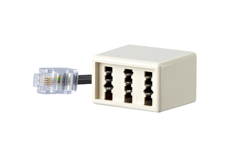 METZ CONNECT 130450440101-E RJ45 IEC standard EabW TAE socket NFN Белый кабельный разъем/переходник