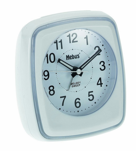 Mebus 42167 Quartz table clock Weiß Tischuhr