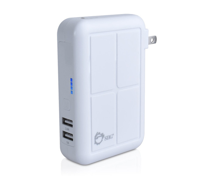Siig 3-in1 Power Bank Charger Lithium-Ion (Li-Ion) 6000mAh White