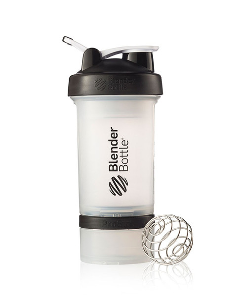 BlenderBottle ProStak 650ml Black,Transparent drinking bottle