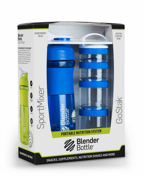 BlenderBottle Combo Pak 820ml Blue,Transparent drinking bottle