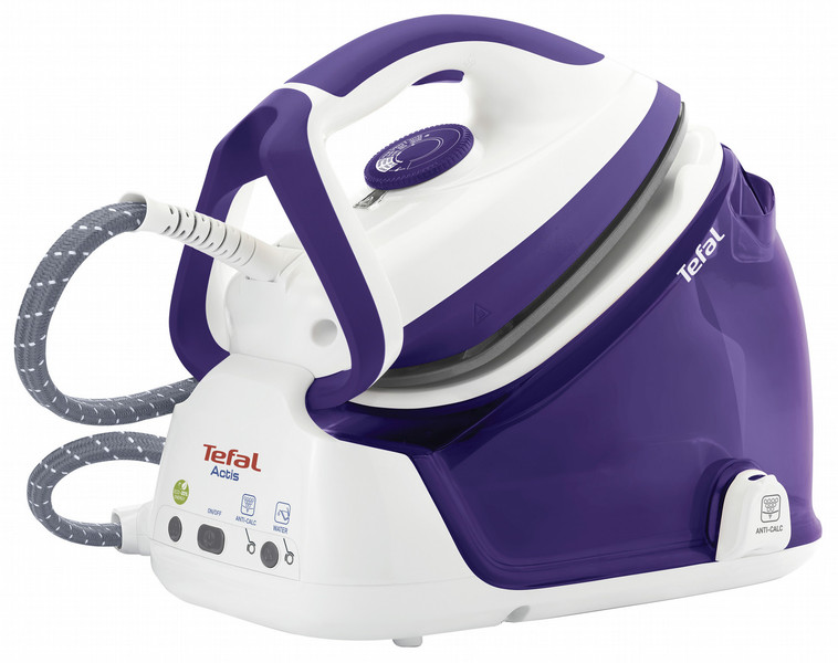 Tefal Actis GV6350 1.2l Ceramic soleplate Lila, Weiß Dampfbügelstation