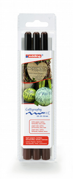Edding 1255 2.0 Braun 3Stück(e) Kalligrafiefeder