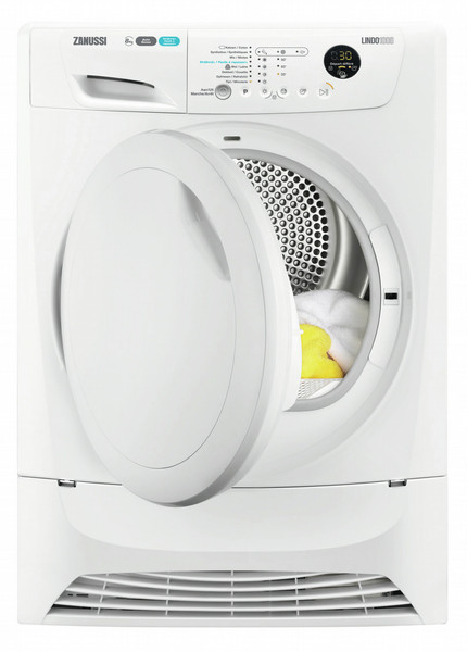 Zanussi ZDH8333P Отдельностоящий Фронтальная загрузка 8кг A+ Белый