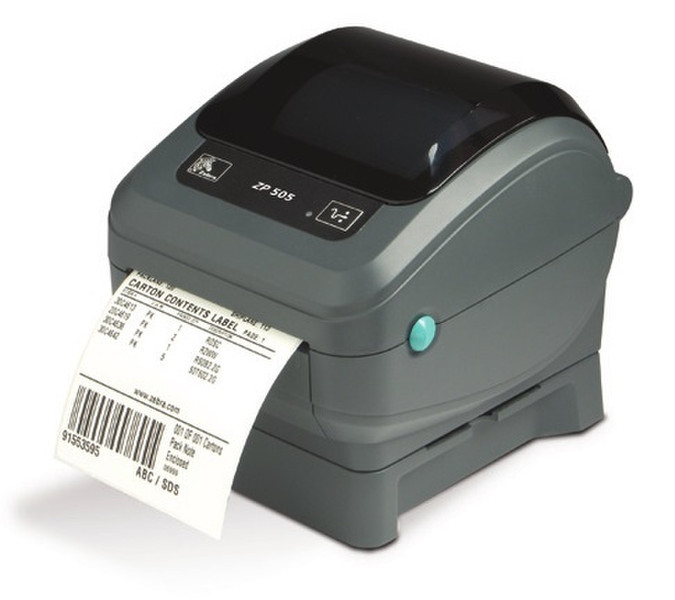 Zebra ZP 505 Прямая термопечать POS printer 203 x 203dpi Черный, Серый