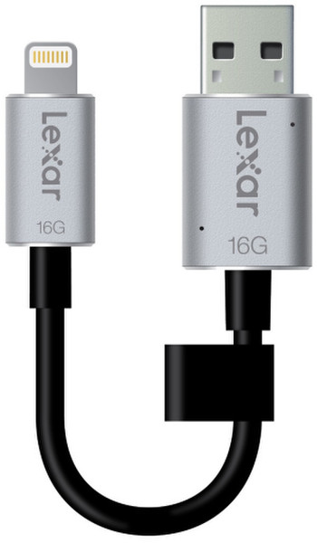 Lexar JumpDrive C20i 16ГБ USB 3.0 (3.1 Gen 1) Type-A Черный, Cеребряный USB флеш накопитель