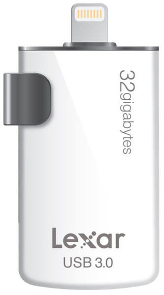 Lexar JumpDrive M20i 32ГБ USB 3.0 (3.1 Gen 1) Type-A Белый USB флеш накопитель
