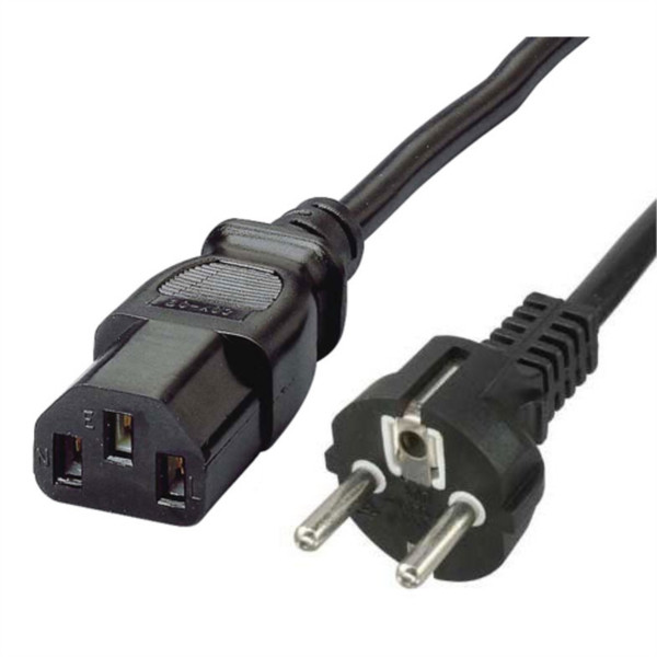 Uniformatic 5m C13-CEE7/7 5m CEE7/7 Schuko C13 coupler Black power cable