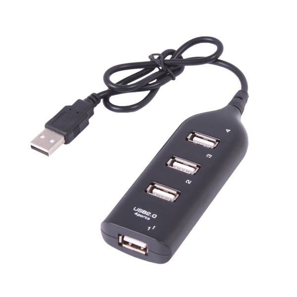 Uniformatic 86182 USB 2.0 480Мбит/с Черный хаб-разветвитель