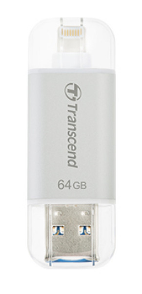 Transcend JetFlash JetDrive Go 300 32ГБ USB 3.0/Lightning Cеребряный USB флеш накопитель
