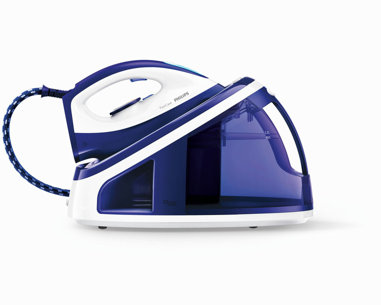 Philips FastCare HI7716/20 2.2L SteamGlide soleplate Blue,White steam ironing station