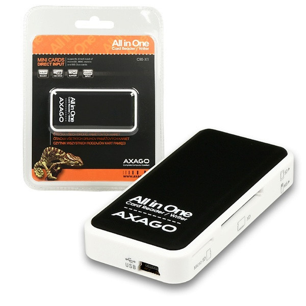 Axago CRE-X1 USB 2.0 устройство для чтения карт флэш-памяти